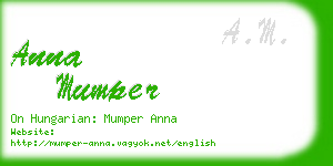 anna mumper business card